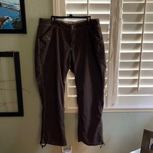 Brown pin striped business casual pant
